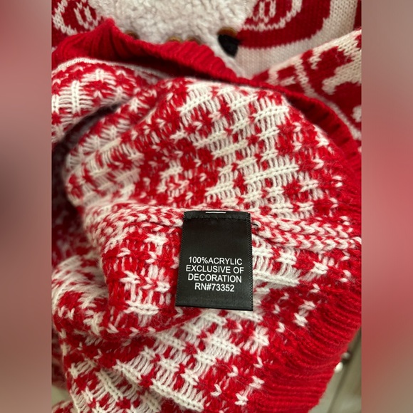 Blizzard Bay Ugly Tacky Alpaca Llama Christmas Crewneck Sweater Holiday Stripe L - Picture 11 of 15